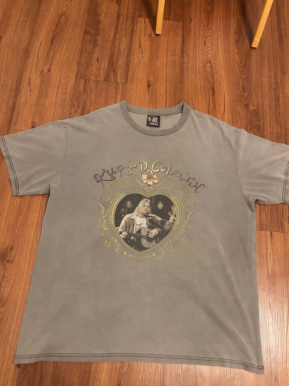 Vintage 1995 Kurt Cobain The End of Music Heart T-Shirt Giant by Tultex